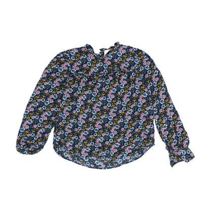 Navy Floral Blouse
