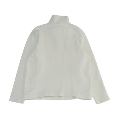 White Solid 1/4 Zip Pullover