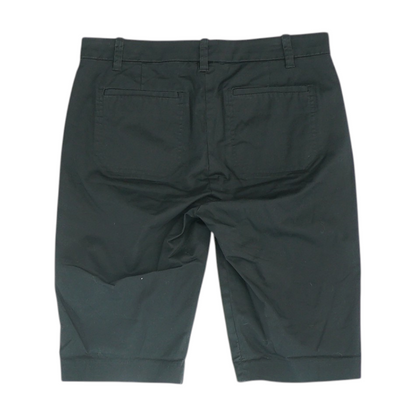Black Solid Denim Shorts