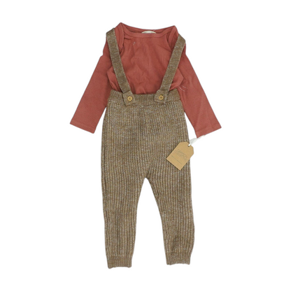 Brown Long Sleeve One-Piece