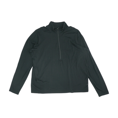 Black Solid 1/4 Zip Pullover