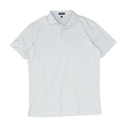White Print Short Sleeve Polo