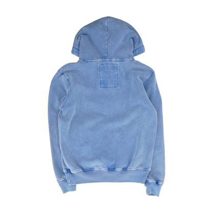 Blue Solid Hoodie Pullover