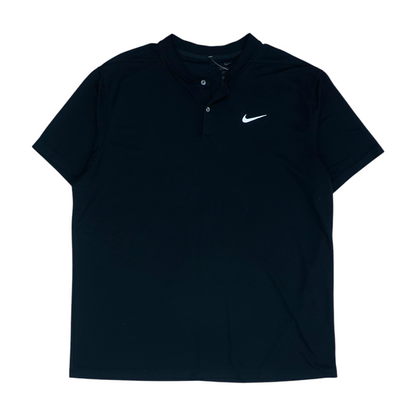 Black Solid Henley T-Shirt