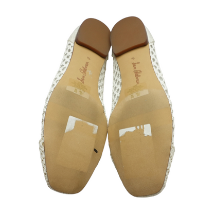 White Slip-On Flats