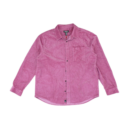 Pink Solid Flannel Button Down