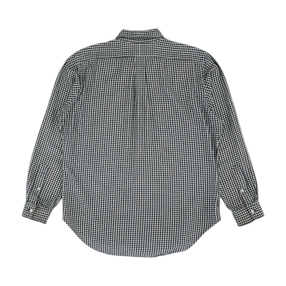 Black Check Flannel Button Down