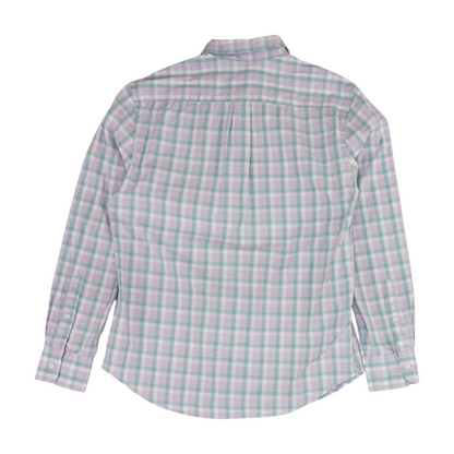 Lavender Plaid Long Sleeve Button Down
