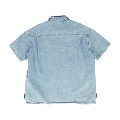 Blue Solid Short Sleeve Polo