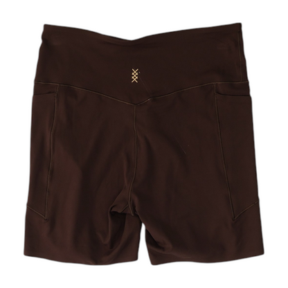 Brown Solid Active Shorts