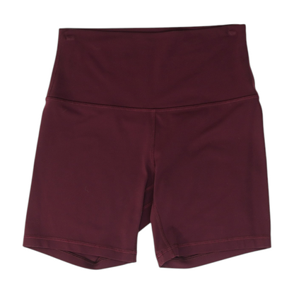 Maroon Solid Active Shorts