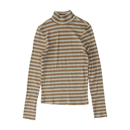 Brown Striped Blouse