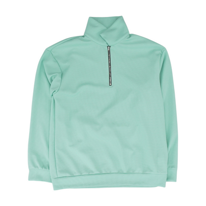 Green Solid 1/4 Zip Pullover