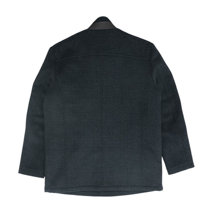 Navy Plaid Coat