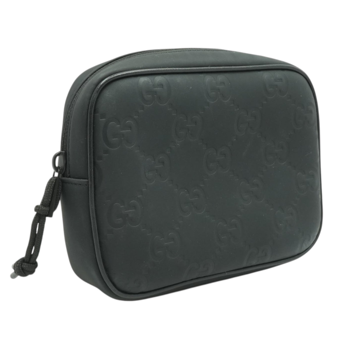 GG Rubber Effect Crossbody Bag in Black