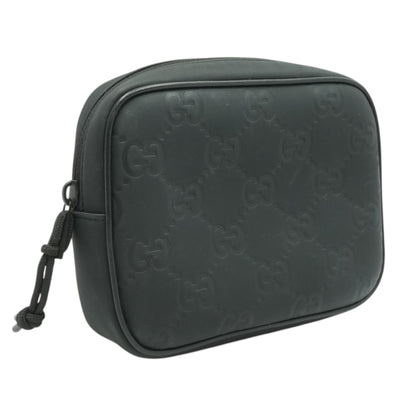 GG Rubber Effect Crossbody Bag in Black
