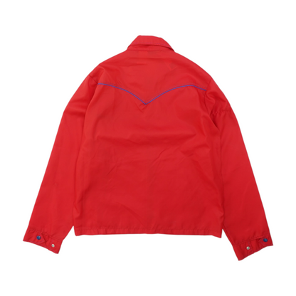 Vintage Red Solid Rain Jacket