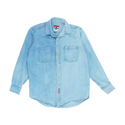 Vintage Blue Solid Denim Jacket