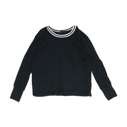 Black Plus Crewneck Knit Top