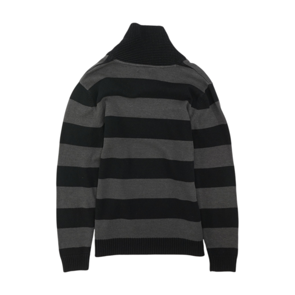 Navy Striped Pullover Sweater