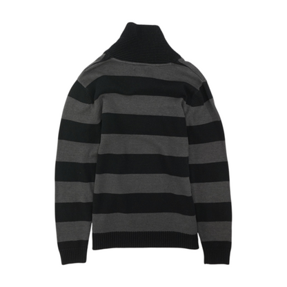 Navy Striped Pullover Sweater