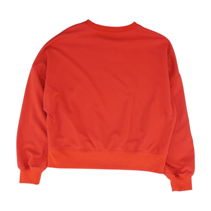 Red Solid Sweatshirt Pullover