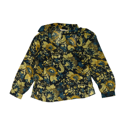 Black Petite Floral Blouse