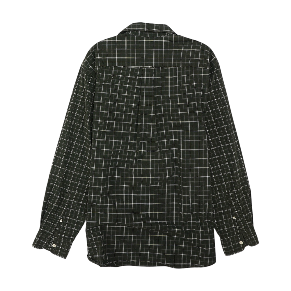 Green Check Long Sleeve Button Down
