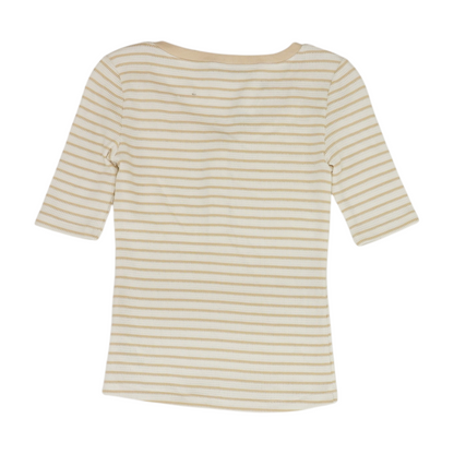 Tan Striped Blouse