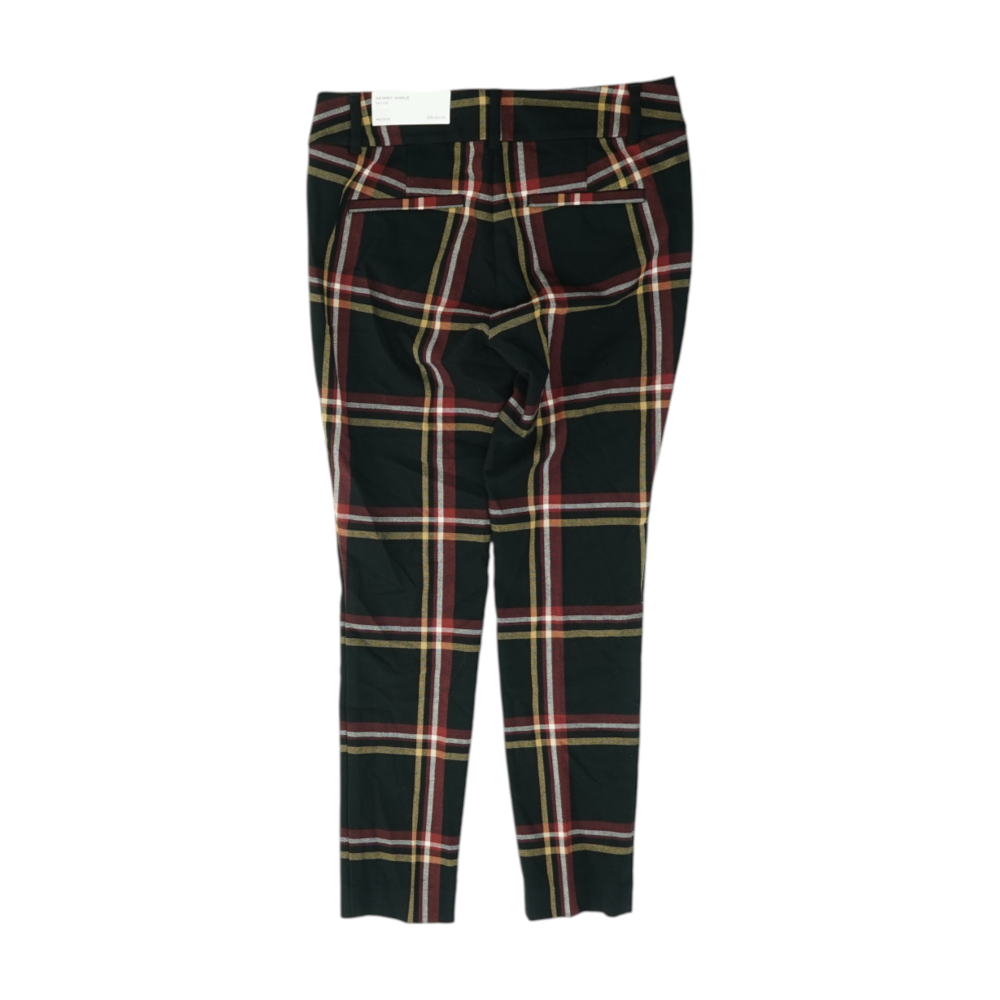 Black Petite Plaid Skinny Pants
