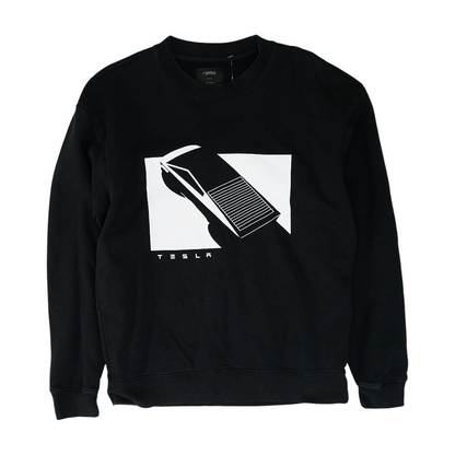 Black Solid Sweatshirt Pullover