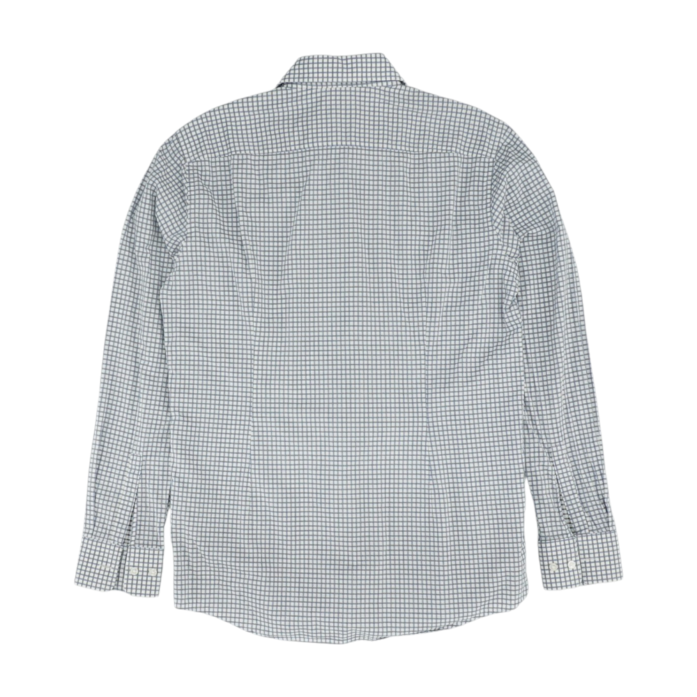 White Check Long Sleeve Button Down