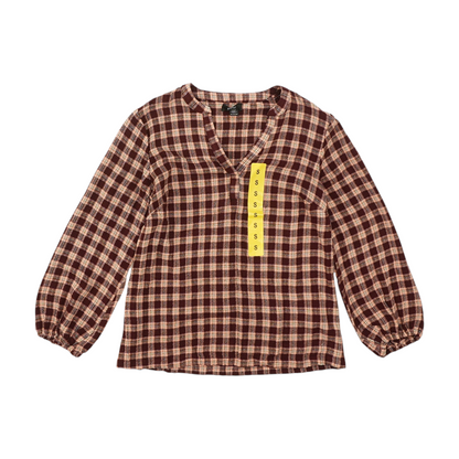 Maroon Plaid Blouse