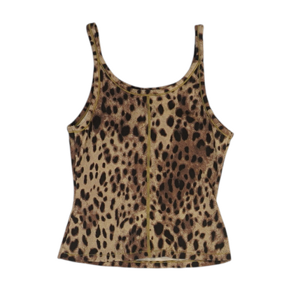 Brown Animal Print Blouse