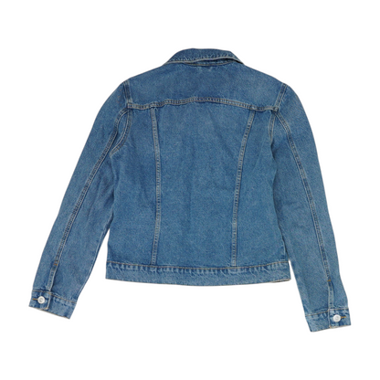 Blue Solid Denim Jacket