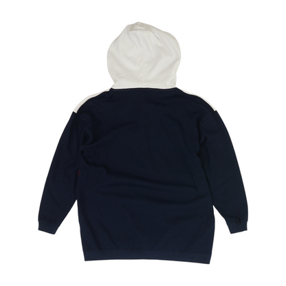 White Color Block 1/4 Zip Pullover