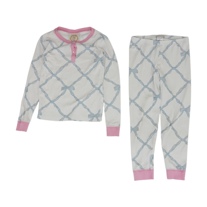 White Print Pajama Set