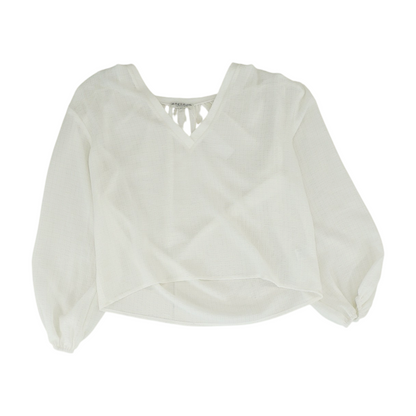 White Cropped Blouse