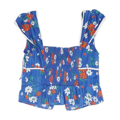 Blue Floral Button Down