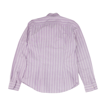 Purple Striped Long Sleeve Button Down