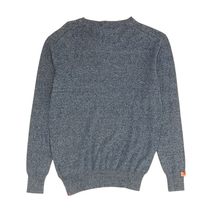 Blue Solid Pullover Sweater
