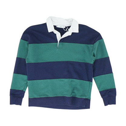 Navy Striped 1/4 Zip Pullover