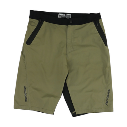 Green Color Block Active Shorts