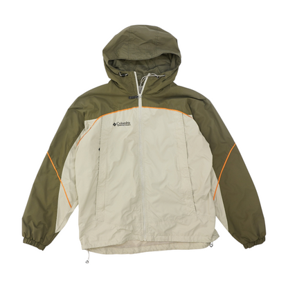 Vintage Gray Color Block Rain Jacket