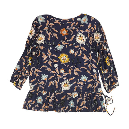 Multi Graphic Long Sleeve Blouse