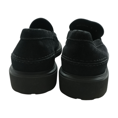 Black Suede Gancini Loafers