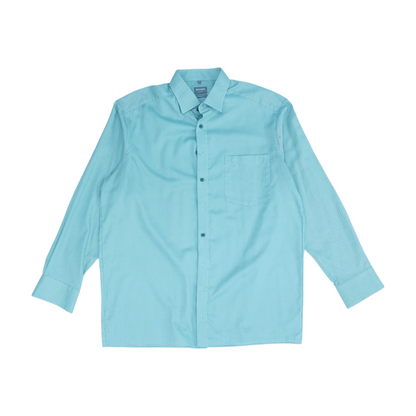Green Solid Long Sleeve Button Down