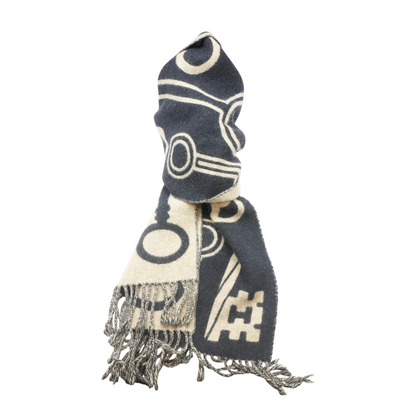 Marine and Beige Casaque Porte-Clefs Muffler