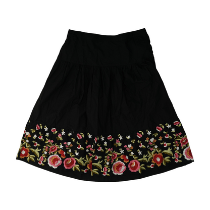 Black Plus Floral Maxi Skirt