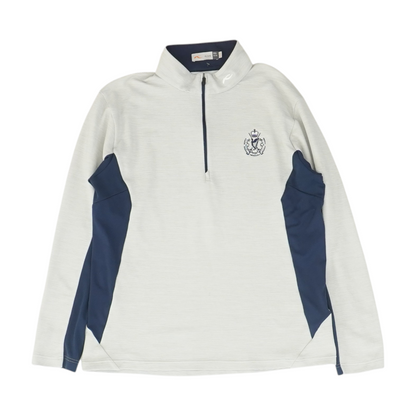Gray Color Block 1/4 Zip Pullover